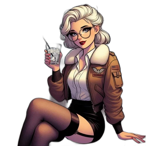 jacket, staff, comic book art, concept art transparent PNG cut-out