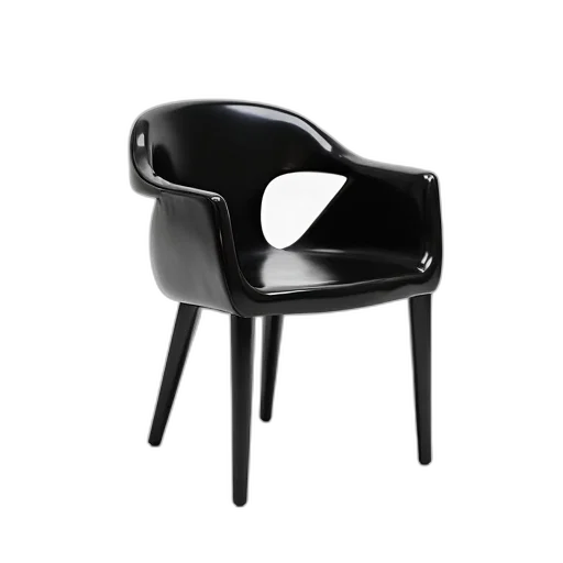 furniture, 3d render, sleek, black transparent PNG cut-out