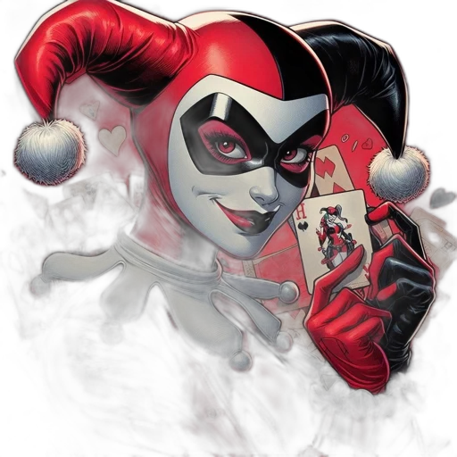 comic book art, concept art, harley, quinn transparent PNG cut-out