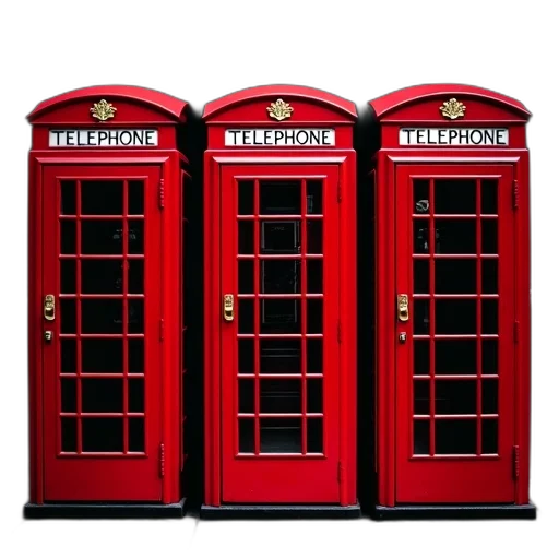 building, 3d render, row, three transparent PNG cut-out