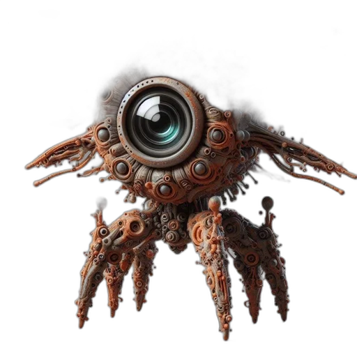 robot, creature, staff, jewelry transparent PNG cut-out