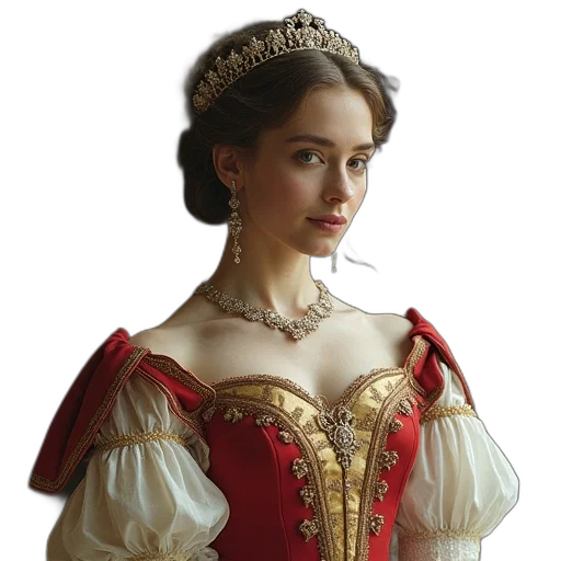 crown, dress, jewelry, face transparent PNG cut-out