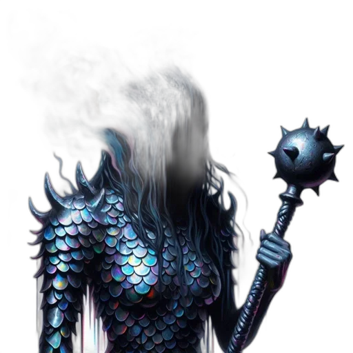 dragon, sword, mask, staff transparent PNG cut-out