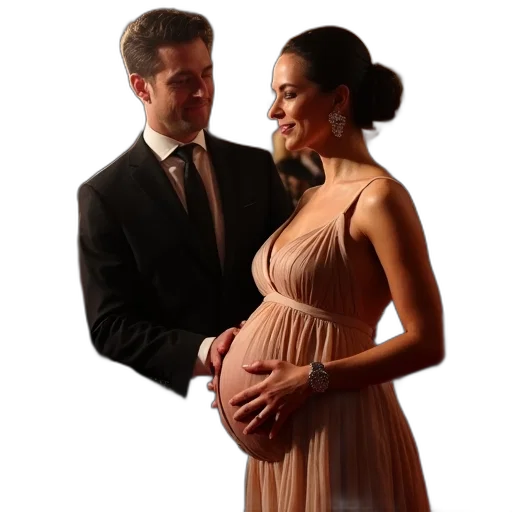 dress, pregnant, woman, her transparent PNG cut-out