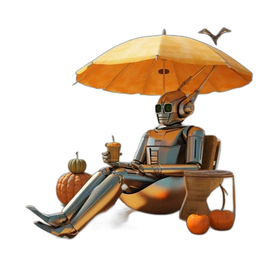 robot, umbrella, furniture, concept art transparent PNG cut-out