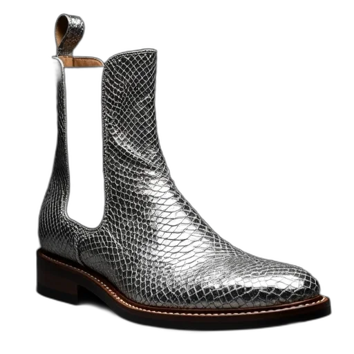 shoes, silver, boot, boots transparent PNG cut-out
