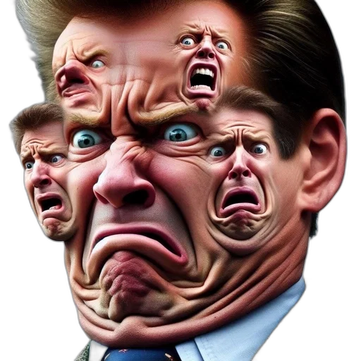 face, mask, creature, photorealistic transparent PNG cut-out