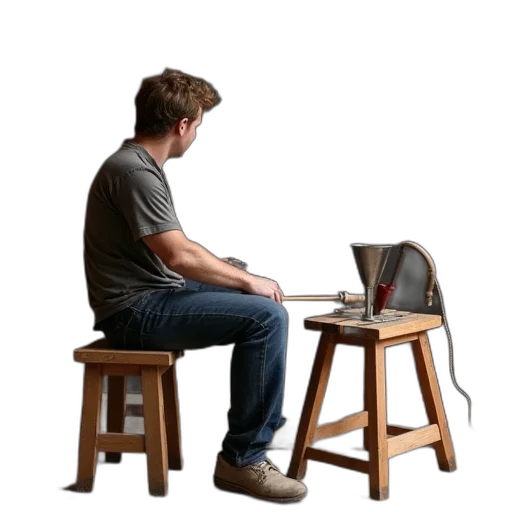 furniture, staff, robot, 3d render transparent PNG cut-out