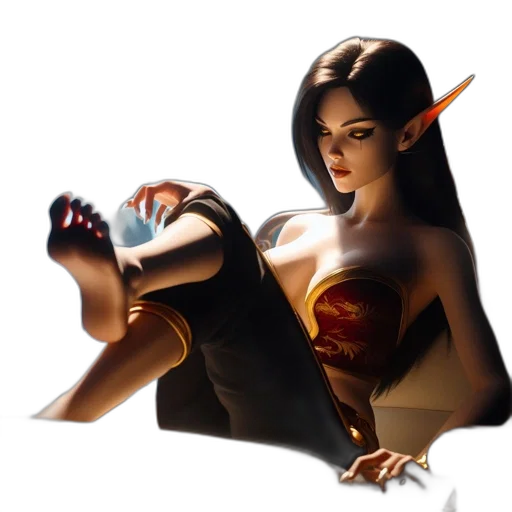 fantasy art, concept art, comic book art, 3d render transparent PNG cut-out