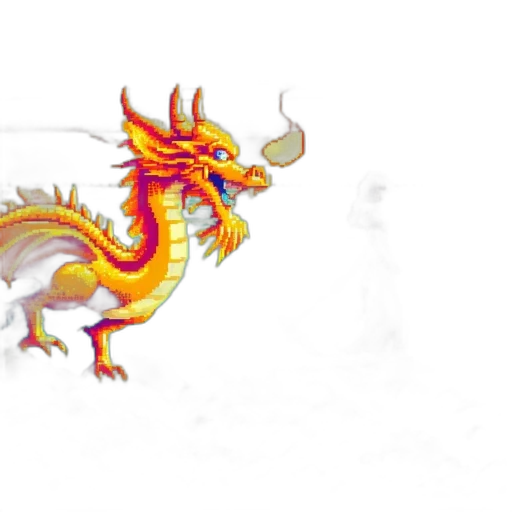 dragon, staff, weapon, creature transparent PNG cut-out