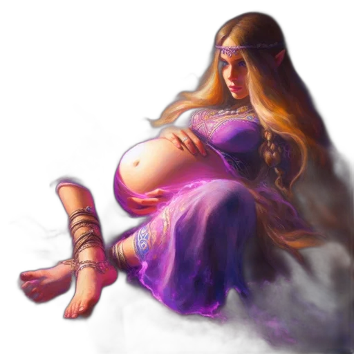 dress, fantasy art, concept art, oil painting transparent PNG cut-out