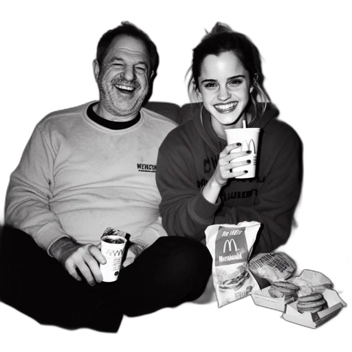 food, jacket, two, people transparent PNG cut-out