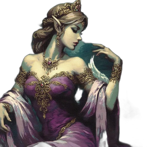 crown, dress, jewelry, fantasy art transparent PNG cut-out