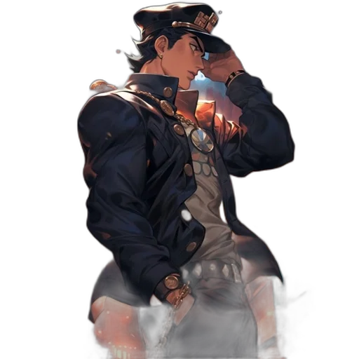 jacket, staff, hat, crown transparent PNG cut-out
