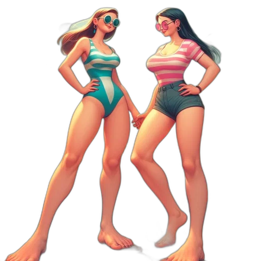 concept art, 3d render, comic book art, vaporwave transparent PNG cut-out