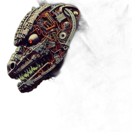 mask, creature, dragon, robot transparent PNG cut-out