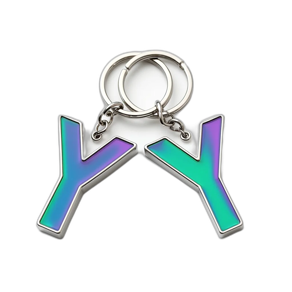jewelry, pair, silver, keychains transparent PNG cut-out