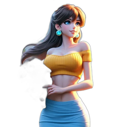 dress, staff, face, concept art transparent PNG cut-out