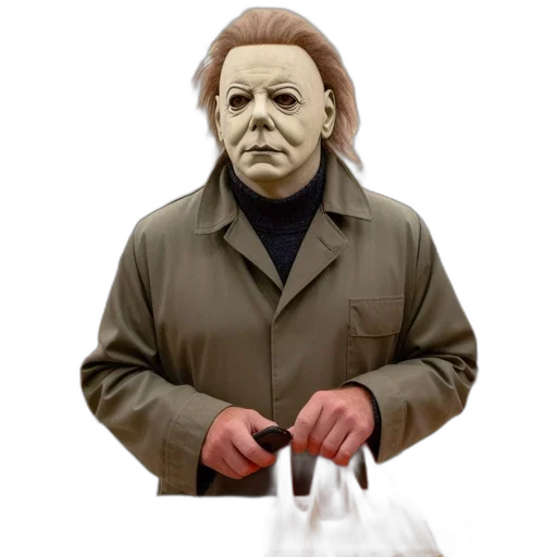 mask, face, jacket, concept art transparent PNG cut-out