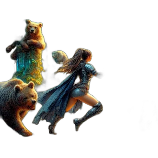 concept art, 3d render, fantasy art, blue transparent PNG cut-out
