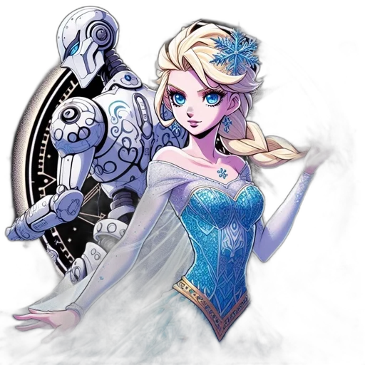 robot, concept art, fantasy art, comic book art transparent PNG cut-out