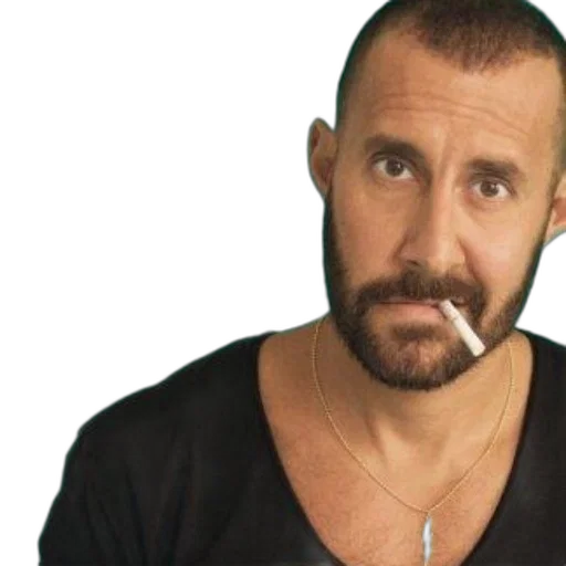 man, beard, cigarette, his transparent PNG cut-out