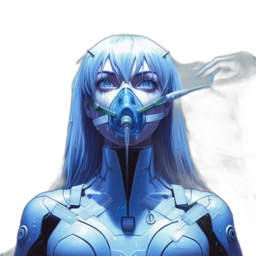 mask, robot, face, concept art transparent PNG cut-out