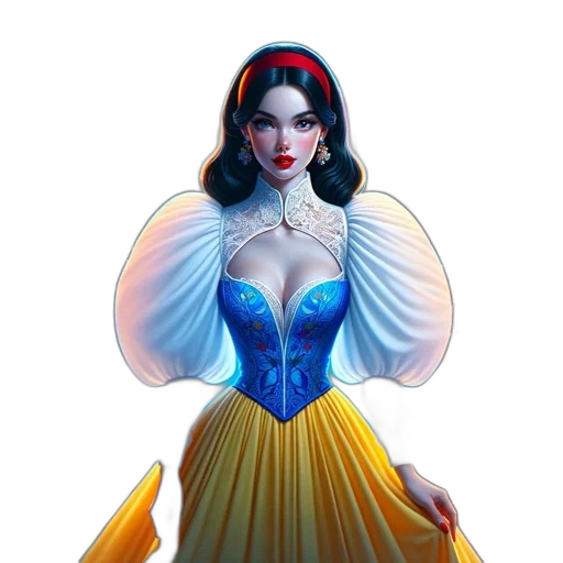 dress, jewelry, crown, fantasy art transparent PNG cut-out