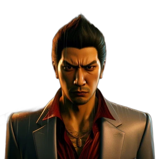 face, jacket, staff, photorealistic transparent PNG cut-out
