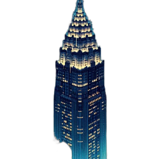 building, concept art, pixel art, 3d render transparent PNG cut-out