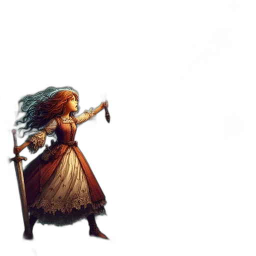 staff, dress, sword, weapon transparent PNG cut-out
