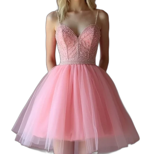 dress, 3d render, pastel, neon transparent PNG cut-out