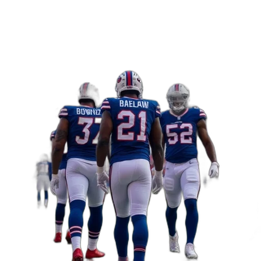 buffalo, bills, players, walk transparent PNG cut-out