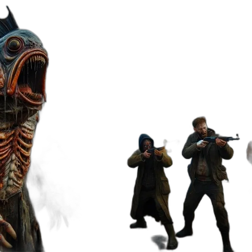creature, concept art, 3d render, outer space transparent PNG cut-out