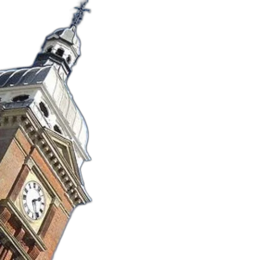 building, 3d render, clock, tower transparent PNG cut-out