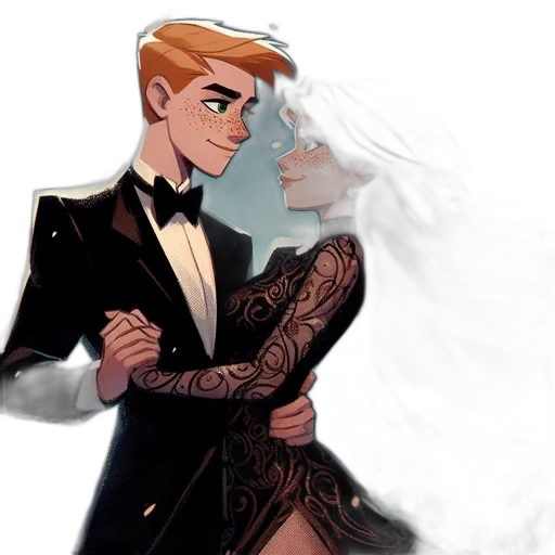 dress, concept art, comic book art, cartoon transparent PNG cut-out