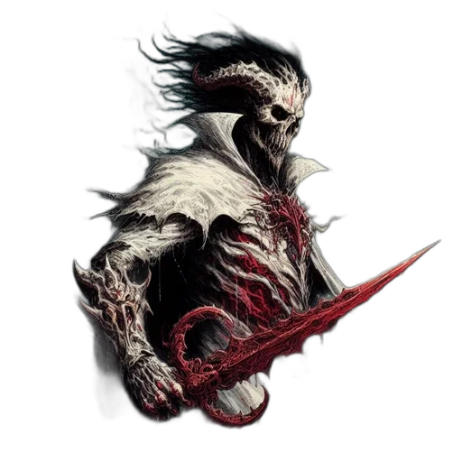 creature, dragon, staff, sword transparent PNG cut-out