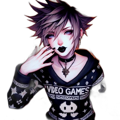 jacket, creature, pixel art, anime transparent PNG cut-out