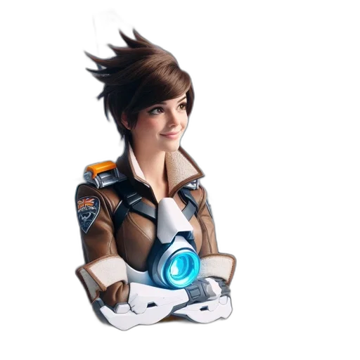 robot, jacket, staff, weapon transparent PNG cut-out