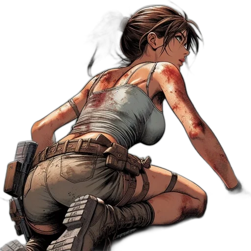 weapon, comic book art, concept art, cyberpunk transparent PNG cut-out