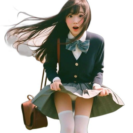 dress, umbrella, jacket, staff transparent PNG cut-out