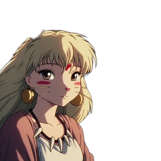 face, anime, cartoon, pixel art transparent PNG cut-out
