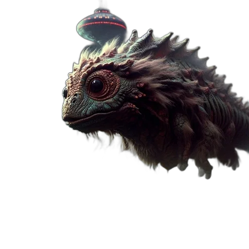 dragon, creature, animal, hair transparent PNG cut-out