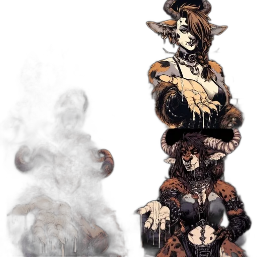 mask, hat, dress, staff transparent PNG cut-out