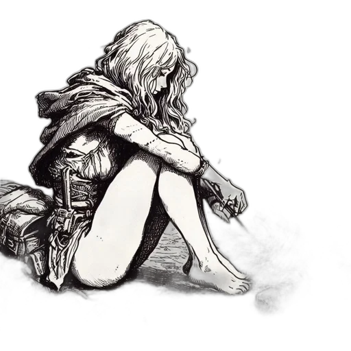 jacket, weapon, dress, concept art transparent PNG cut-out