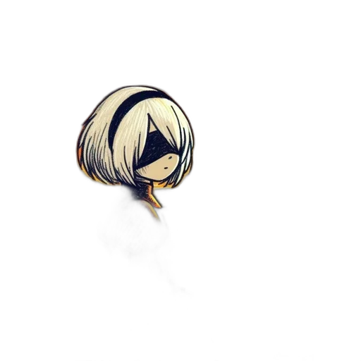 hair, mask, weapon, face transparent PNG cut-out