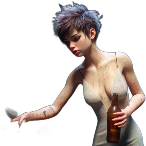dress, weapon, bottle, staff transparent PNG cut-out