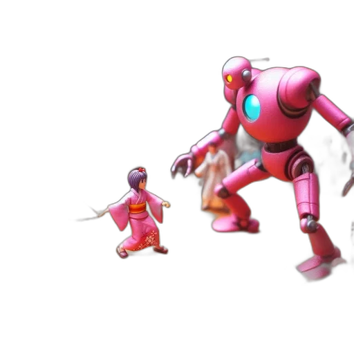 robot, creature, weapon, 3d render transparent PNG cut-out