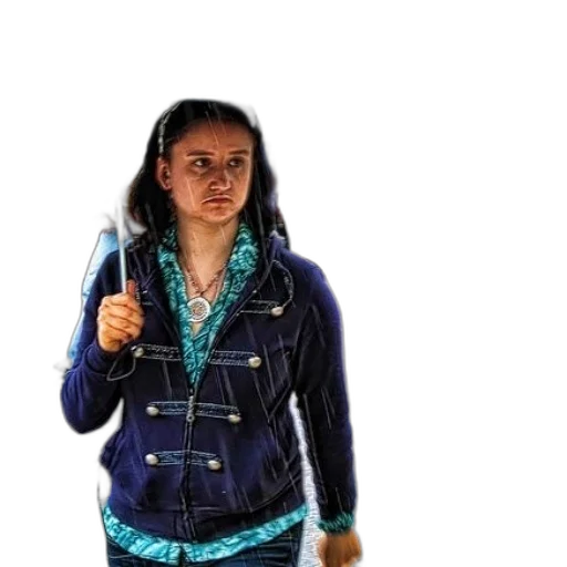 jacket, staff, weapon, face transparent PNG cut-out