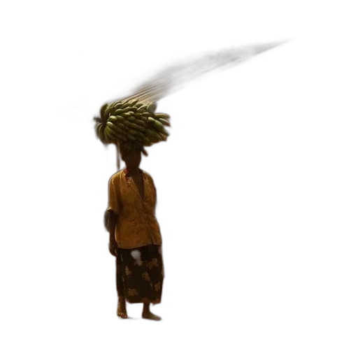 hair, staff, hat, weapon transparent PNG cut-out